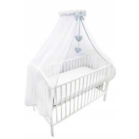 Mreža za komarje iz sivega tila POKRIJE CELOTNO POSTELJO!