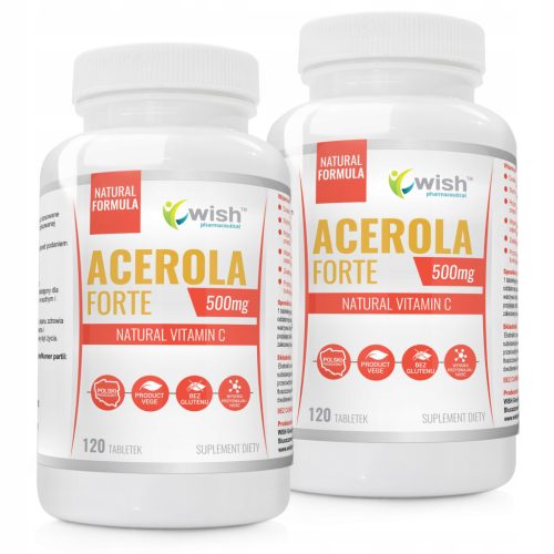 ACEROLA FORTE - Naravni Vitamin C (500mg) WISH Pharmaceutical