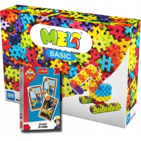   Kocke Meli Osnovni 300 kosov + Trefl Črni Peter - Gasilec Sam Trefl