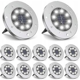  MAXSELL vgradna solarna svetilka srebrna 13 cm 12 kos.