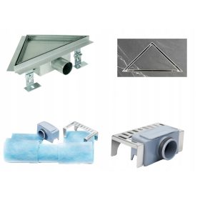 Trikotni kotni odtok Sanitline 28 cm