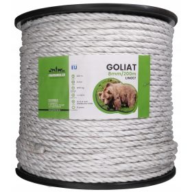 Plečena električna pastirska vrv GOLIAT 8mm - 200 metrov