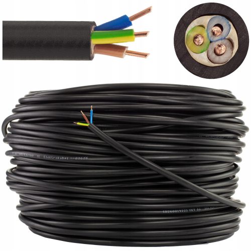 Okrogel električni kabel, inštalacija YKY Elektrokabel 3 x 1,0