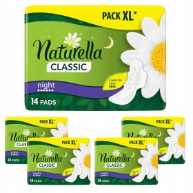 Naturella Classic Night higienski vložki s krilci 14 kos