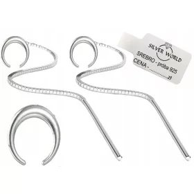  MODNI UHANI IZ SREbra 925 Drag MOONS