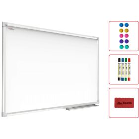   Tablica magnetyczna ALLboards 150x100 cm suho brisalna v aluminijasti okvir CLASSIC A7 + komplet pribora