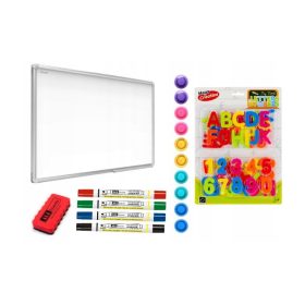 Magnetna tabla za suho brisanje 80x50 cm s gratis dodatki