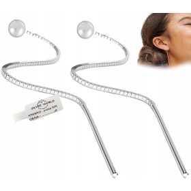  925 SREBRO VISEČI UHANI KROGLICE Vlečno SREBRO