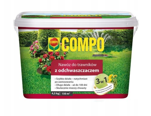 COMPO 3 v 1 Gnojilo za trato PROTI plevelu 4,5 kg