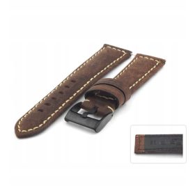 Debel usnjen pašček za uro Diloy 397.2 20 mm