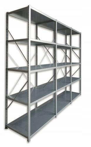 Kovinski regal za skladiščenje 195 x 275 x 50 cm max 150 kg na polico