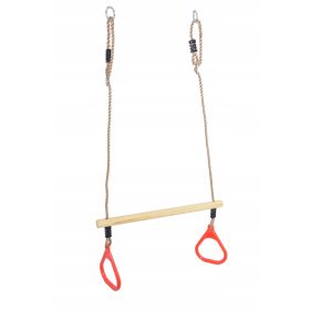   Dreveni trapez za gugalnico z ročaji 4iQ Group 45 x 255 x 45 cm