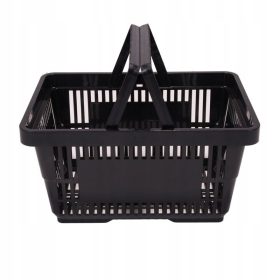   Kosarica za nakupovanje 22L - Dvojna ročaja - 15 kosov Črna