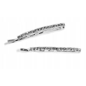  Wsuwka Srebrne z Błyszczącymi Kryształami 2 Sztuki, Spinka Do Włosów Jablonex