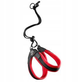   OPRTNIK za velike mačke 43-53 cm nad 6 kg TRE PONTI - Mehke in udobne rdeče slike brez pritiska