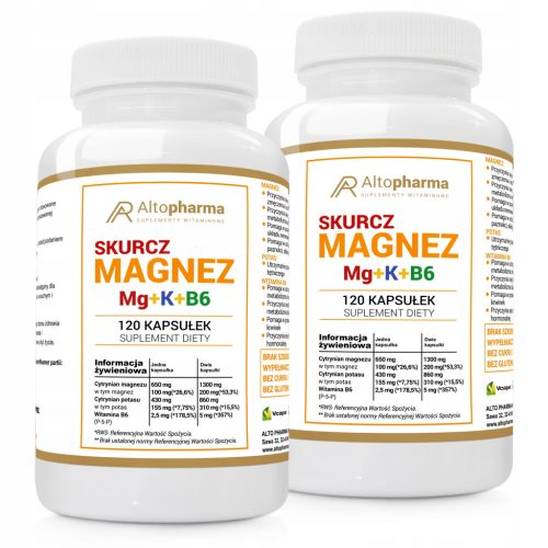 Citrat magnezija in kalija + vitamin B6 (P-5-P) - Altopharma® | Visoka biološka aktivnost