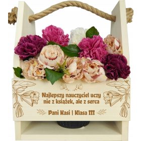   Cvetlični lonček z graviranimi vzorci za darilo učiteljici