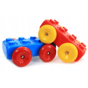 MEGA GRADBENE KOCKE S KOLESI, 2 KOSA. Marioinex