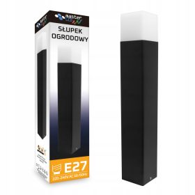 Vrtav svetilni steber Masterled E27 Panama 50 cm črn