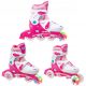 Rolerji Croxer Missy 3v1 za otroke, LED kolesa, roza, velikost 27-30