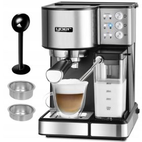 Yoer Platinum 1350 W avtomatski espresso aparat srebrno/siv