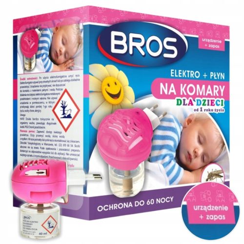 Elektrofumigator z odganjalcem komarjev za otroke Bros 453 40 ml