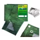 Večnamenska zaščitna prekrivna ponjava z UV filtrom, zelena/srebrna, 120g/m2, 15 x 20 m