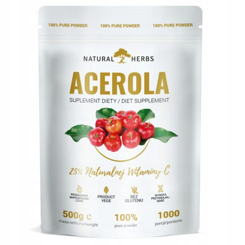 ACEROLA FORTE 500 mg - 100% Naravni Vitamin C, 500 g od NATURAL HERBS®