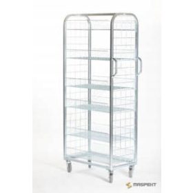   Mrežasti skladiščni voziček 760x400x1700 z gumiranimi kolesi
