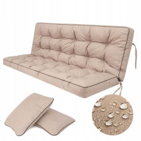 Blazina za vrtno klop Vodoodporna blazina 120 cm + 2 blazini