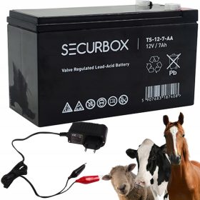 Polnilna baterija za električne ograje 12V/7Ah + polnilec
