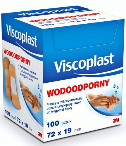 Vodoodporni obliži VISCOPLAST, komplet 100 kosov