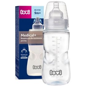   LOVI Aktivna Steklenička Medical+ 330 ml 9M+ SUPERVENT Dudica 21/561