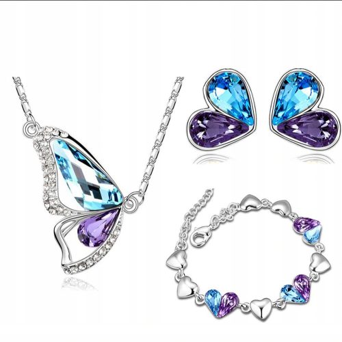 Swarovski Metulj Uhani Zapestnica Ogrlica