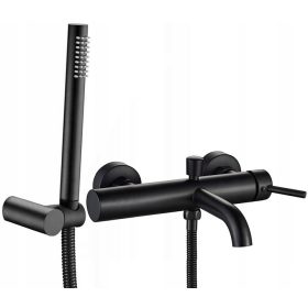   Baterija za kad LUNGO ČRNA, stenska armatura, moški, 25 cm visoko, REA