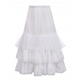 Elegantni obhajilni plašček s tremi plastmi volančkov