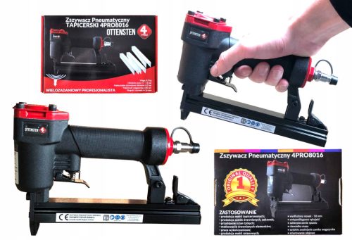 Zračni spenjalnik za tapetništvo 4PRO 4PRO8016 4-16 mm črn