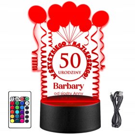   LED NOČNA LUČKA ZA ROJSTNI DAN 18 20 30 40 50 60 PRIJATELJI