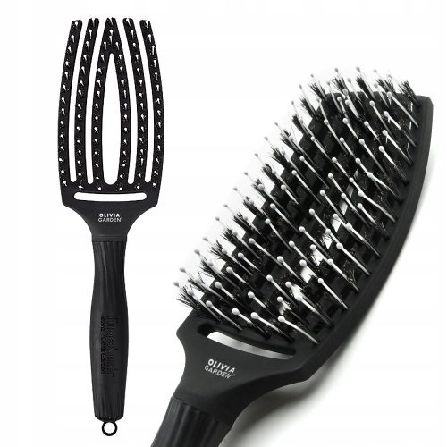 Olivia Garden Čopič za razčesavanje in masažo Combo Black Medium