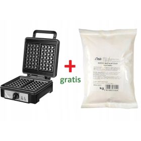   Gofr pekač MPM MGO-24 BLACK HIGH POWER 1400W MOČAN + prašek za gofri 0,5 kg