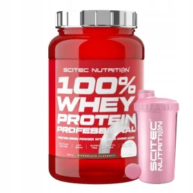   SCITEC 100% WHEY PROTEIN PROFESSIONAL 920 g + SHAKE 700 ml – WPC koncentrat okus čokolade