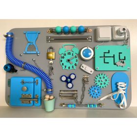  Busyboard modro-sivo-zelena manipulacijska tabla 40x60 cm