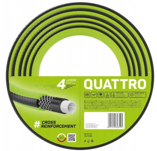 Vrtna cev QUATTRO 3/4'' x 25 m 4-slojna - Vrhunska kakovost za vaš vrt