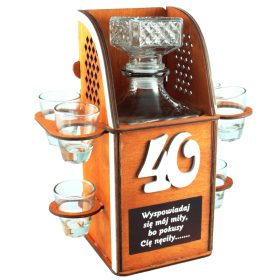 KARAFKA z kozarci, darilo za 40. ROJSTNI DAN