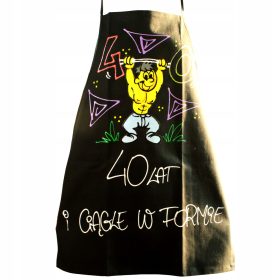   Darilo za 40. rojstni dan - Ročno poslikan predpasnik za praznovanje pomembnega jubileja