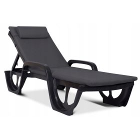 Blazina za ležalnik MADERA 190 x 55 x 4 siva