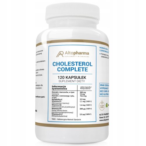 Cholesterol Complete AltoPharma® - 120 kapsul za uravnavanje holesterola