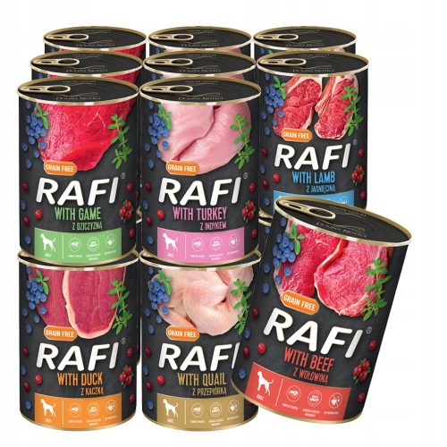 Mokra hrana za prepelice Rafi Premium Mešanica Okusov 20x400g