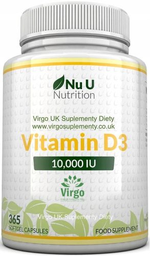 Vitamin D3 10000 IU Nu U Nutrition - 365 kapsul za celo leto