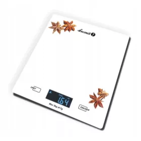   Kuhinjska tehtnica Łucznik PT-852EX, bela, LCD z osvetlitvijo LED, do 5 kg
